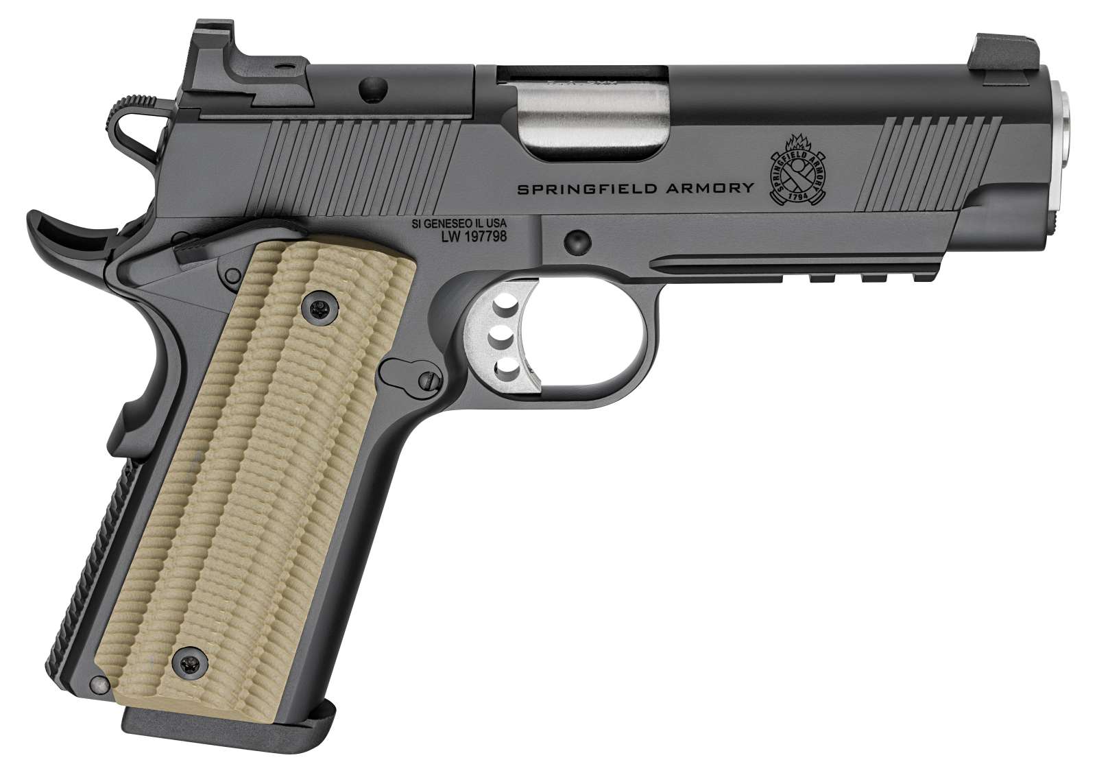 SPRINGFIELD ARMORY OPERATOR 1911 9MM 4.25″ BLACK 2-9RD AOS OPTC READY
