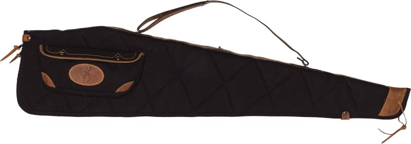 BROWNING LONA CANVAS GUN CASE – 48″ SCOPED BLACK/BROWN TRIM