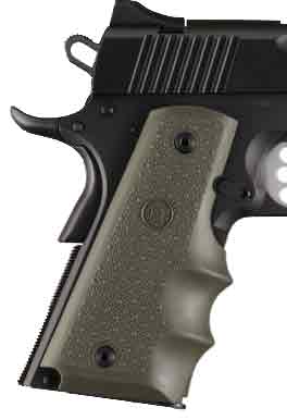 HOGUE GRIPS COLT GOVT MODEL – W/FINGER GROOVES OD GREEN