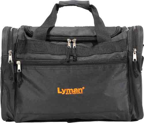 LYMAN HANDGUN RANGE BAG – BLACK NYLON W/CARRY STRAP