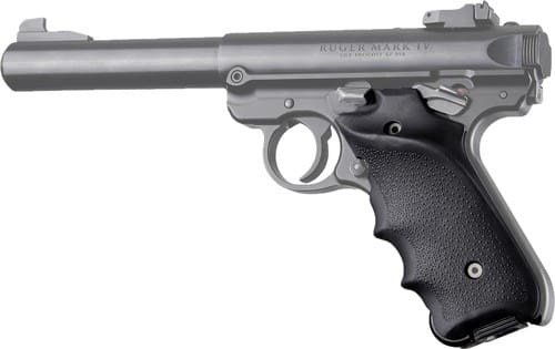 HOGUE GRIPS RUGER MKIV RUBBER – GRIP W/ FG & RH THUMB REST BLK