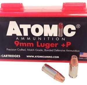 ATOMIC 9MM LUGER +P 124GR JHP - 50RD 10BX/CS