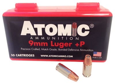 ATOMIC 9MM LUGER +P 124GR JHP – 50RD 10BX/CS