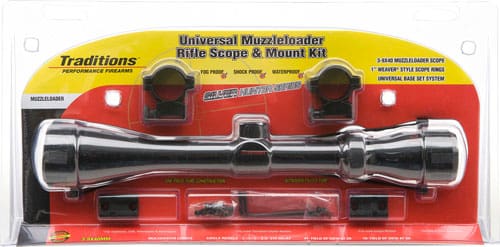 TRADITIONS SCOPE KIT 3-9X40MM - DUPLEX MEDIUM RINGS 2PC BASE - Image 3