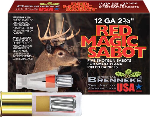 BRENNEKE USA RED MAGIC 12GA – 2.75″ 1OZ SABOT 5RD 50BX/CS