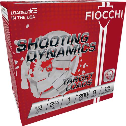 FIOCCHI 12GA 2.75″ 1OZ #8 – 1200FPS 250RD CASE LOT
