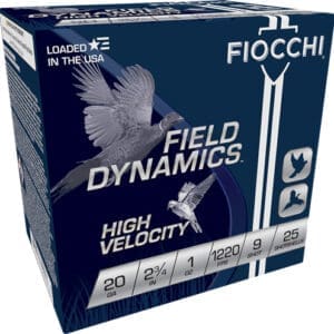 FIOCCHI 20GA 2.75" 1OZ #9 - 1220FPS 25RD 10BX/CS