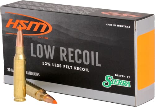 HSM LOW RECOIL 270 WIN 130GR – SBT 20RD 20BX/CS
