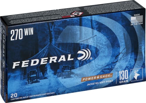 FEDERAL POWER-SHOK 270 WIN – 130GR SP 20RD 10BX/CS
