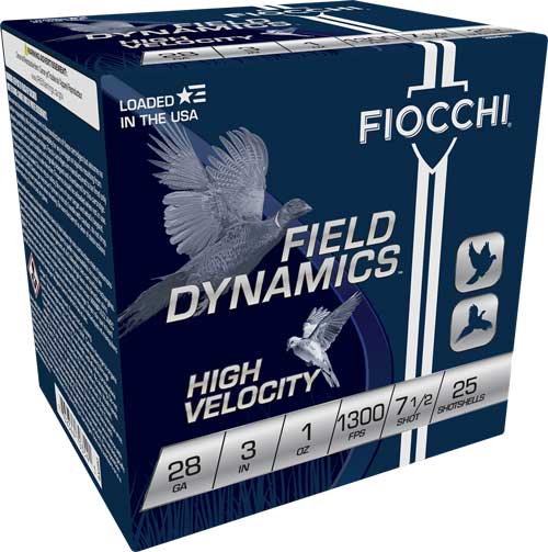 FIOCCHI 28GA 3″ 1OZ #7.5 – 1300FPS 25RD 10BX/CS