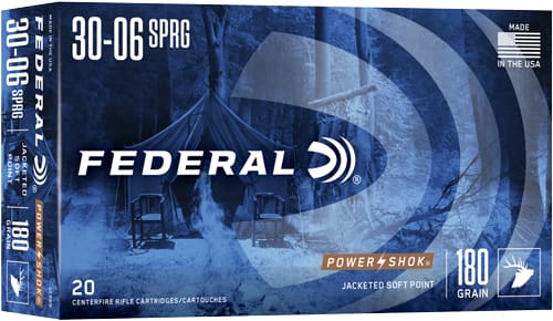 FEDERAL POWER-SHOK 30-06 180GR – SP 20RD 10BX/CS