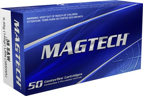 MAGTECH 38 S&W SHORT 146GR – LEAD-RN 50RD 20BX/CS