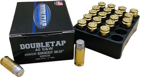 DOUBLETAP 40&W 200GR WFNGC – HARDCAST SOLID 20RD 50BX/CS