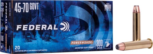 FEDERAL POWER-SHOK 45-70 GOV – 300GR JHP 20RD 10BX/CS