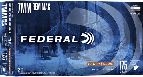 FEDERAL POWER-SHOK 7MM REM MAG – 175GR SP 20RD 10BX/CS