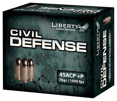LIBERTY CIVIL DEFENSE 45 ACP – 78GR HP 20RD 10BX/CS