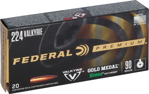 FEDERAL PREMIUM 224 VALKYRIE – 90GR MATCHKING 20RD 10BX/CS