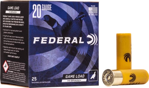 FEDERAL GAME LOAD 20GA 2.75″ – 1OZ #4 25RD 10BX/CS