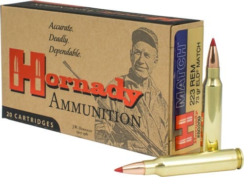 HORNADY 223 REM 73GR ELD MATCH – 20RD 10BX/CS