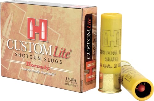 HORNADY CUSTOM LITE 20GA 2.75″ – 250GR SABOT SLUG 5RD 20BX/CS