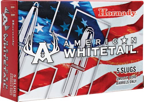 HORNADY WHITETAIL 12GA 2.75″ – 1OZ RIFLED SLUG 5RD 20BX/CS