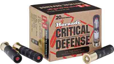 HORNADY CRITICAL DEFENSE 410 – 2.5″ 1-SLUG/2-RB 20RD 10BX/CS