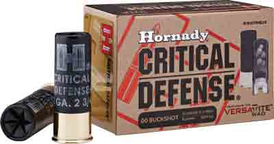 HORNADY CRITICAL DEFENSE 12GA – 2.75″ 00 BUCK 10RD 10BX/CS