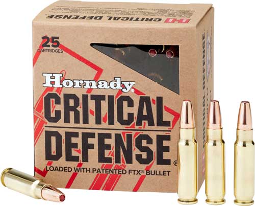 HORNADY CRITICAL DEFENSE – 5.7X28 40GR FTX 25RD 10BX/CS