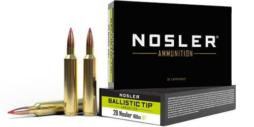 NOSLER 28 NOSLER 160GR – BALLISTIC TIP 20RD 10BX/CS