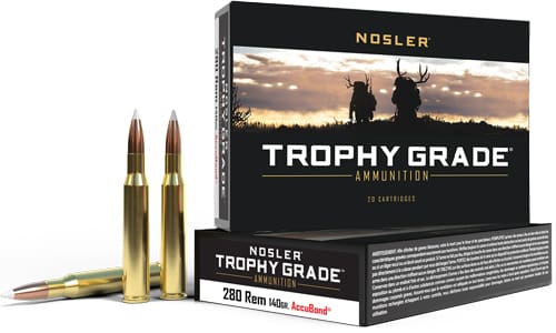 NOSLER TROPHY 280 REM 140GR – ACCUBOND TIP 20RD 10BX/CS