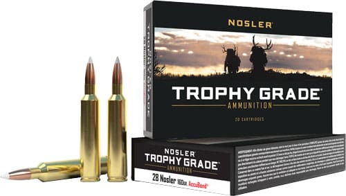 NOSLER TROPHY GRADE 28 NOSLER – 160GR ACCUBOND 20RD 10BX/CS