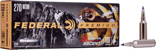 FEDERAL 270 WSM 136GR TERMINAL – ASCENT 20RD 10BX/CS