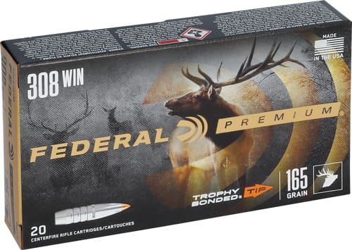 FEDERAL PREMIUM 308 WIN 165GR – TROPHY BONDED TIP 20RD 10BX/CS