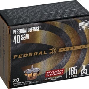 FEDERAL PREMIUM 40 SW 165GR - HYDRA-SHOK JHP 20RD 25BX/CS