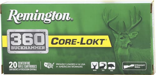REMINGTON 360 BUCKHAMMER 180GR – CORE-LOKT SP 20RD 10BX/CS