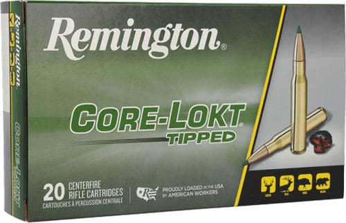 REMINGTON 30-06 165GR TIPPED – CORE-LOKT 20RD 10BX/CS