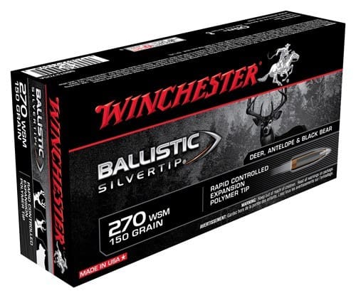 WINCHESTER SUPREME 270 WSM – 150GR SILVER TIP 20RD 10BX/CS