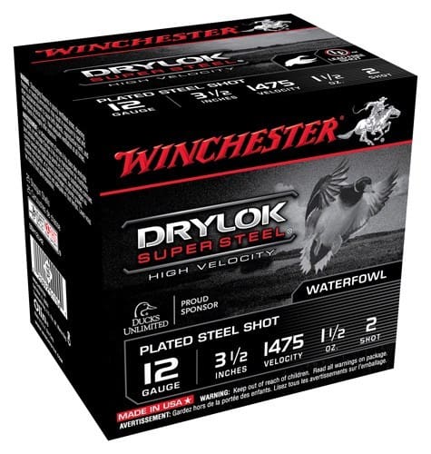 WINCHESTER DRYLOK 12GA 3.5″ – 1-1/2OZ #2 1475FPS 25RD 10BX/C