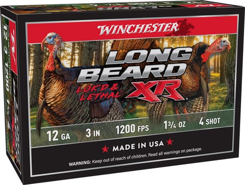 WINCHESTER LONG BEARD XR 12GA – 3″ 1-3/4OZ #4 10RD 10BX/CS
