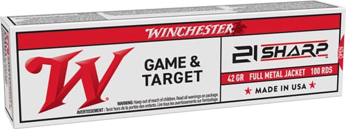 WINCHESTER USA 21 SHARP 37GR – FMJ 1325 FPS 100RD 20BX/CS