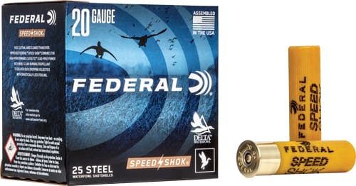 FEDERAL SPEED SHOK 20GA 3″ – 7/8OZ #1 1550FPS 25RD 10BX/CS