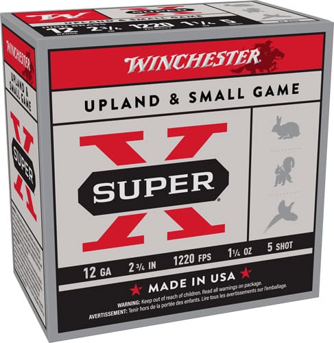 WINCHESTER SUPER-X 12GA 2.75″ – 1-1/4OZ #5 1220FPS 25RD 10BX/C