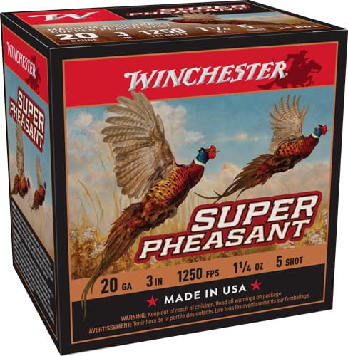WINCHESTER SUPER PHEASANT 20GA – 1-1/4OZ #5 1250FPS 25RD 10BX/C