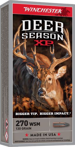 WINCHESTER DEER XP 270 WSM – 130GR EXTREME PT 20RD 10BX/CS