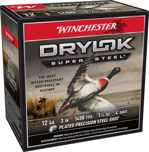 WINCHESTER DRYLOK 12GA 3″ – 1-1/4OZ #4 25RD 10BX/CS