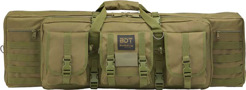 BULLDOG 43″ SINGLE TACTICAL CS – 3 LARGE ACCESSORY POCKETS GRN