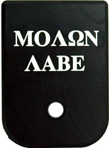 CRUXORD MAGAZINE BASE PLATE – MOLON LABE FITS MOST GLOCKS