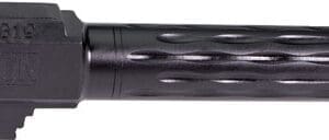 FAXON FITS GLOCK 19 BARREL 9MM - FLAME FLUTED NON THREADED BLK