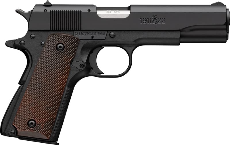 BROWNING 1911-22 A1 POLY 22LR – FS 4.25″ BLACK/BROWN GRIPS