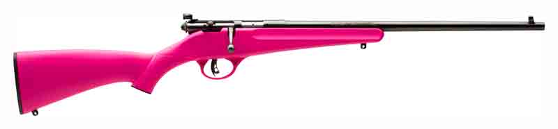 SAVAGE RASCAL YOUTH SINGLESHOT – 22LR ACCU TRIGGER BLUED/PINK